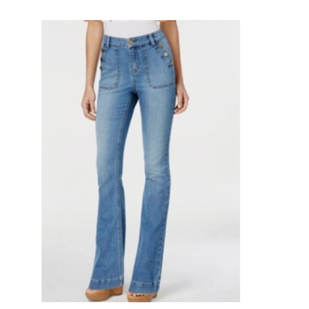 Style & Co. Hi Rise Boot Cut Button Detail Jeans Sz 10